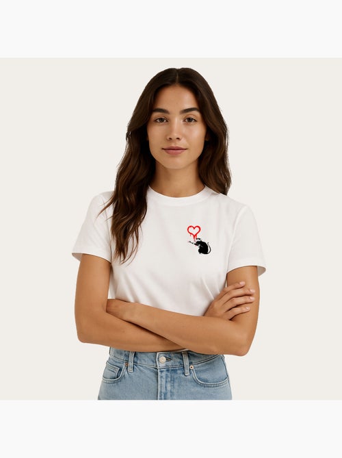 Camiseta Mujer - BANKSY LOVE RAT - Kiabi