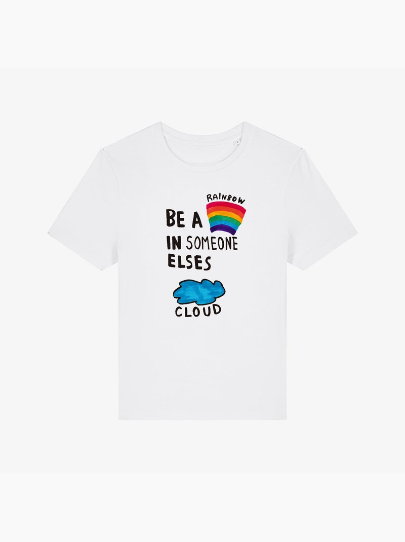 Camiseta Mujer - BE A RAINBOW Blanco - Kiabi