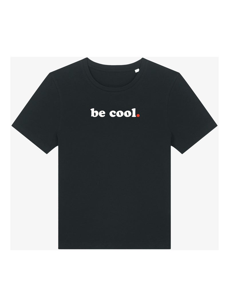 Camiseta Mujer - BE COOL Negro - Kiabi