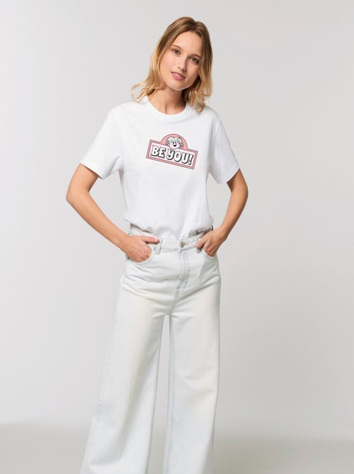 Camiseta Mujer - BE YOU FACE - Kiabi