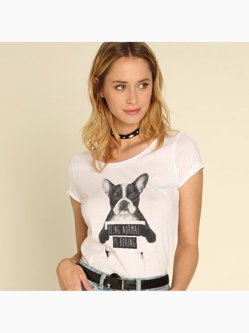 Camiseta Mujer - BEING NORMAL IS BORING - Kiabi Camiseta Mujer - BEING NORMAL IS BORING - Kiabi