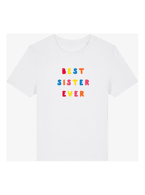 Camiseta Mujer - BEST SISTER EVER COLORÉE WAF - Kiabi