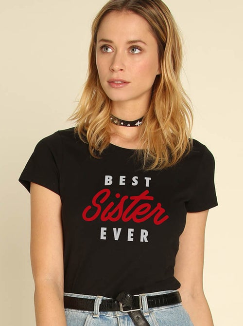 Camiseta Mujer - BEST SISTER EVER - Kiabi