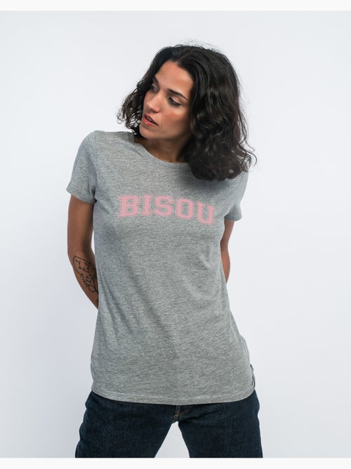 Camiseta Mujer - BISOU TYPO USA - Kiabi Camiseta Mujer - BISOU TYPO USA - Kiabi