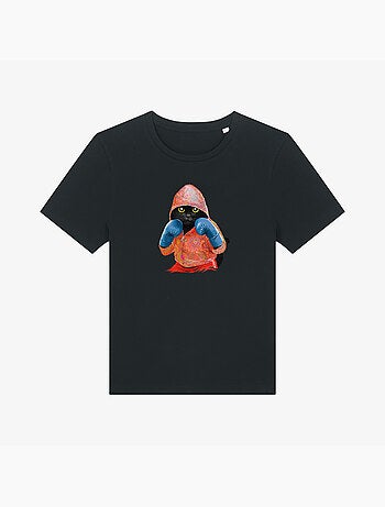 Camiseta Mujer - BOXING CAT BLACK