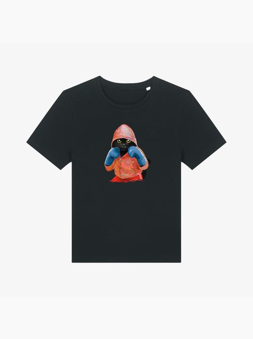 Camiseta Mujer - BOXING CAT BLACK - Kiabi Camiseta Mujer - BOXING CAT BLACK - Kiabi