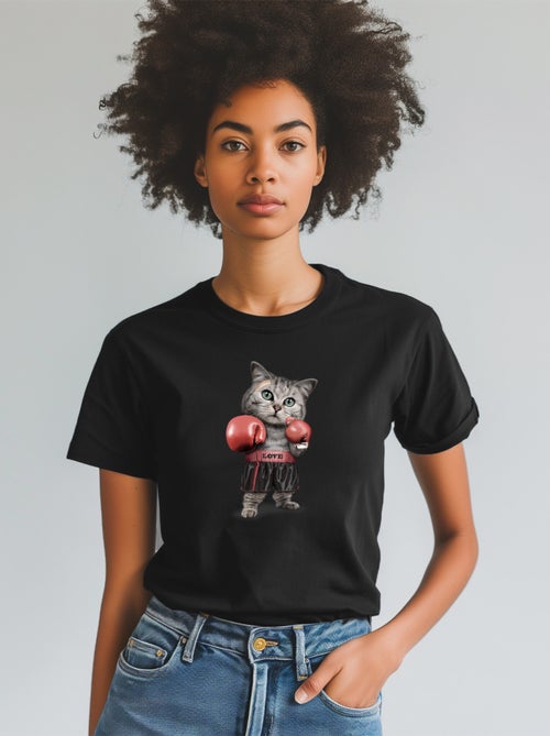 Camiseta Mujer - BOXING CAT - Kiabi