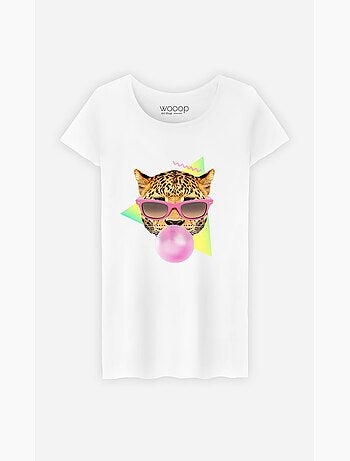 Camiseta Mujer - BUBBLE GUM LEO