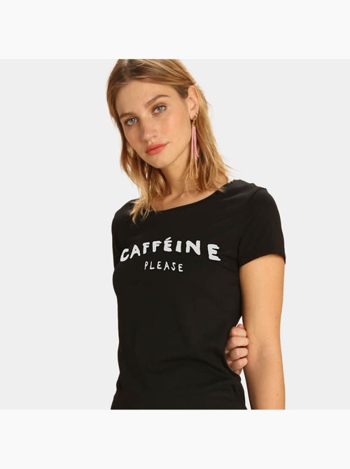Camiseta Mujer - CAFFEINE PLEASE - Kiabi