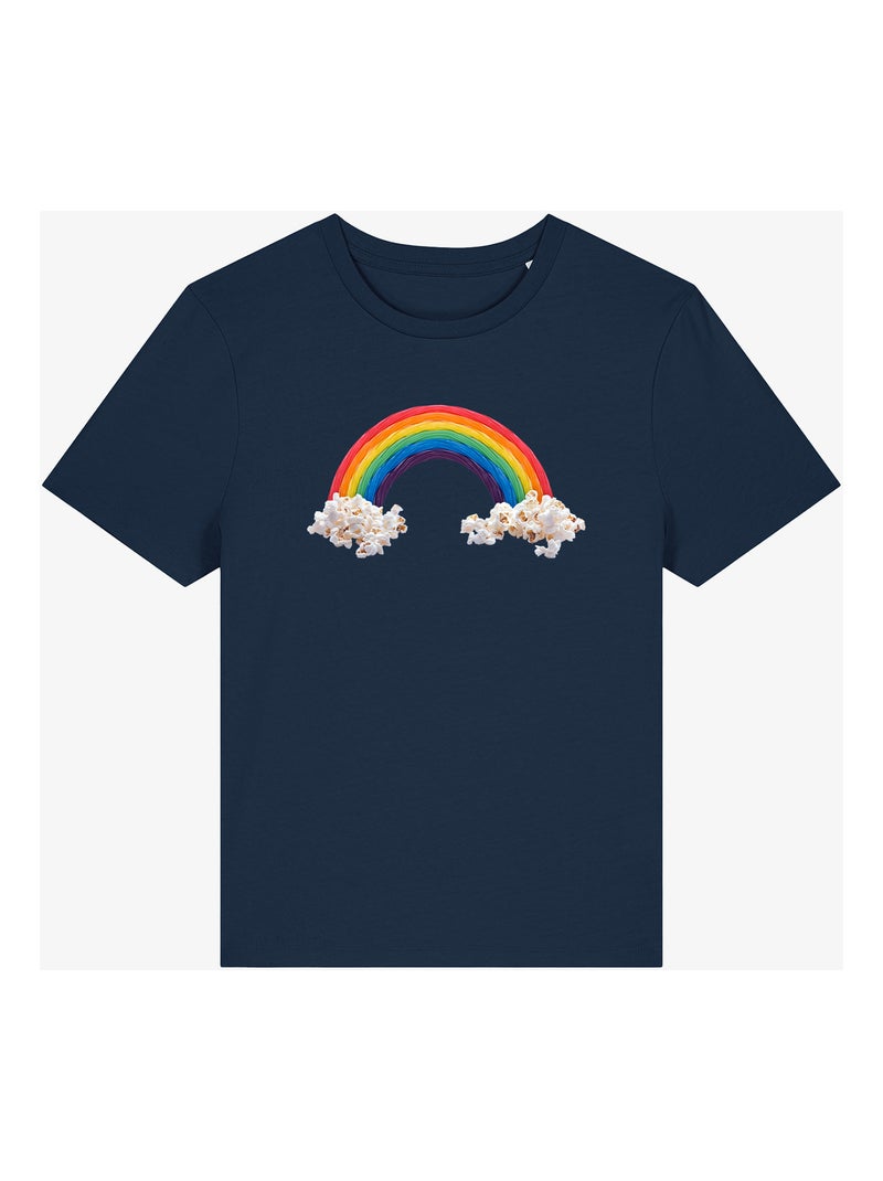 Camiseta Mujer - CANDY RAINBAW Azul marino - Kiabi