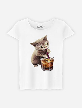 Camiseta Mujer - CAT LOVES SOFT DRINK