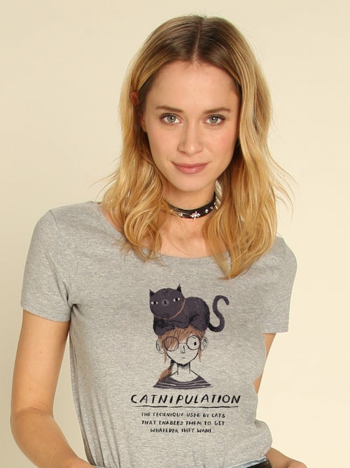 Camiseta Mujer - CATNIPULATION - Kiabi Camiseta Mujer - CATNIPULATION - Kiabi