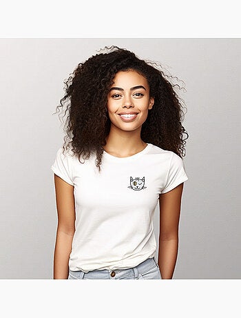 Camiseta Mujer - CHAT CLIN DOEIL CŒUR