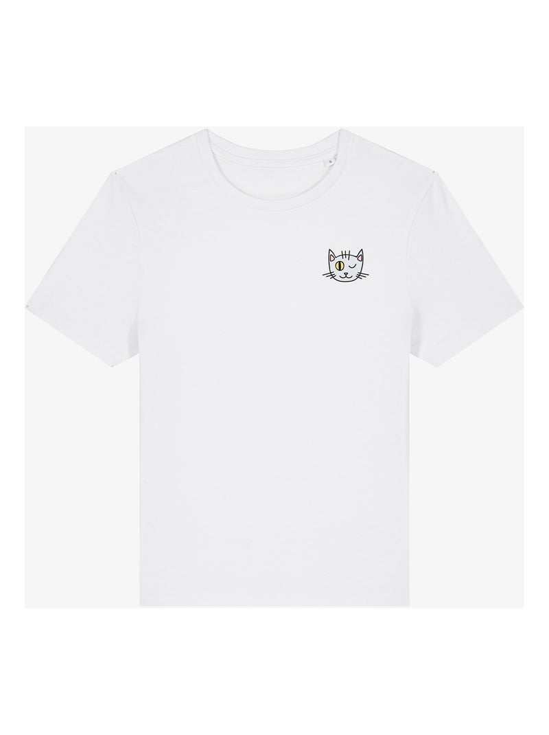 Camiseta Mujer - CHAT CLIN DOEIL CŒUR Blanco - Kiabi