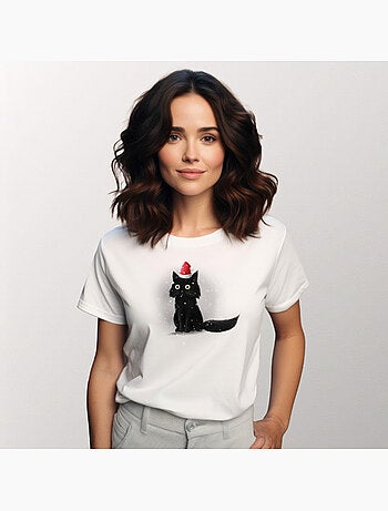 Camiseta Mujer - CHRISTMAS CAT
