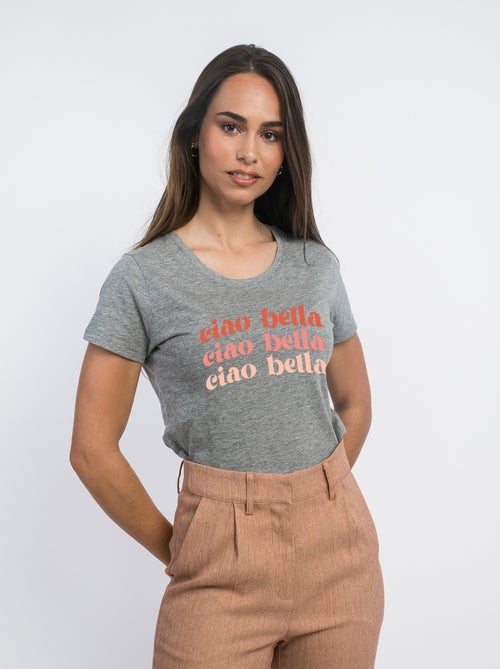 Camiseta Mujer - CIAO BELLA - Kiabi