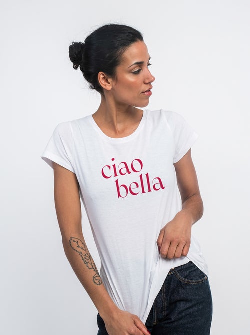 Camiseta Mujer - CIAO BELLA MPT - Kiabi Camiseta Mujer - CIAO BELLA MPT - Kiabi