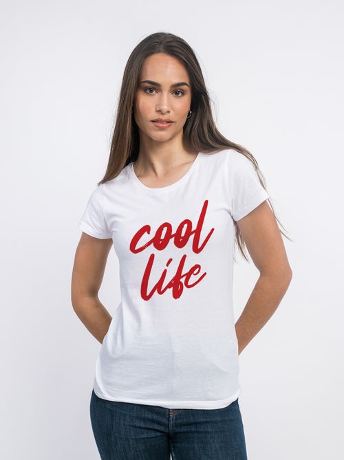 Camiseta Mujer - COOL LIFE WAF - Kiabi