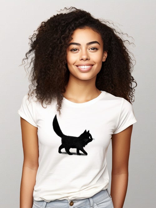 Camiseta Mujer - CREEPING CAT - Kiabi