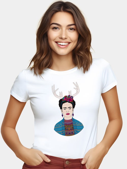 Camiseta Mujer - DEER FRIDA - Kiabi Camiseta Mujer - DEER FRIDA - Kiabi