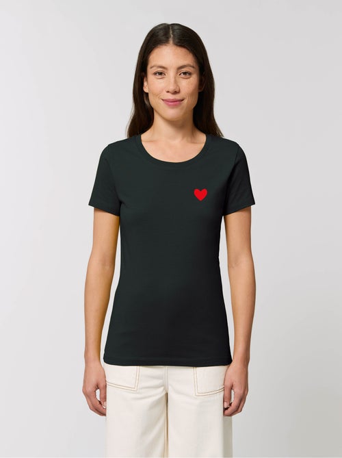 Camiseta Mujer - DESSIN PETIT COEUR - Kiabi Camiseta Mujer - DESSIN PETIT COEUR - Kiabi