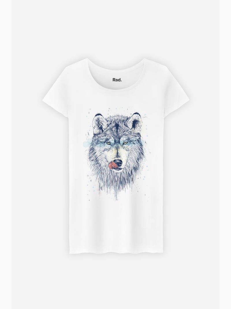 Camiseta Mujer - DINNER TIME Blanco - Kiabi