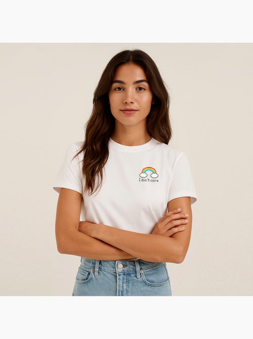 Camiseta Mujer - DONT CARE CŒUR - Kiabi Camiseta Mujer - DONT CARE CŒUR - Kiabi