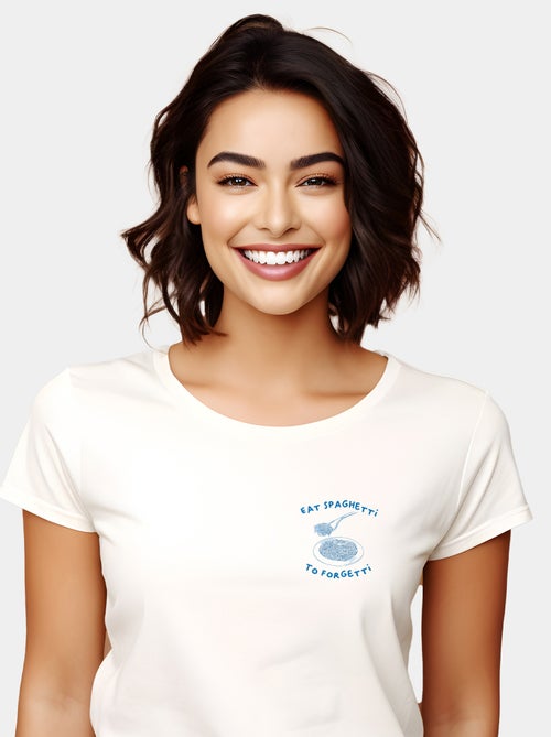 Camiseta Mujer - EAT SPAGHETTI TO FORGETTI - Kiabi