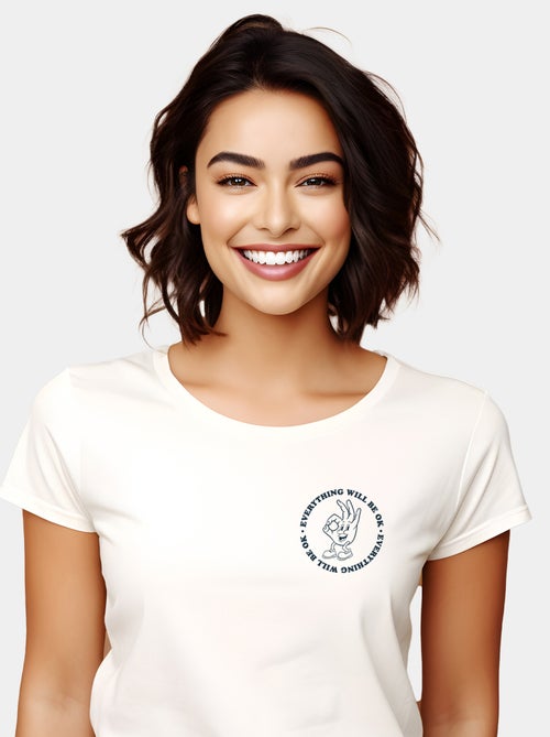 Camiseta Mujer - EVERYTHING WILL BE OK - Kiabi