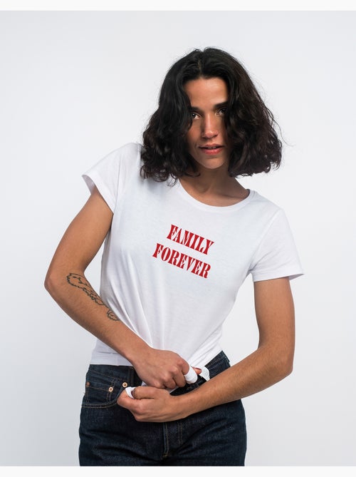 Camiseta Mujer - FAMILY FOREVER - Kiabi