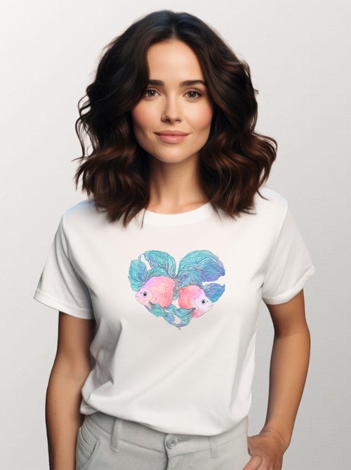 Camiseta Mujer - FISHES - Kiabi