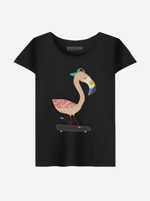 Camiseta Mujer - FLAMINGO SKATER - Kiabi