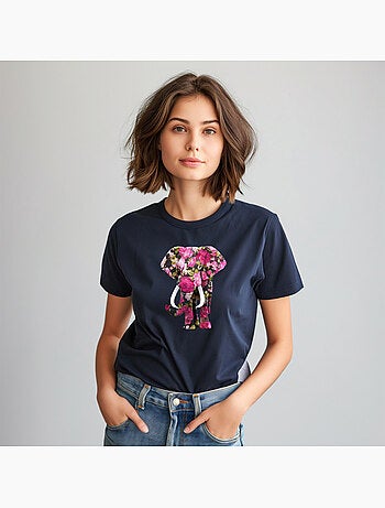 Camiseta Mujer - FLORAL ELEPHANT