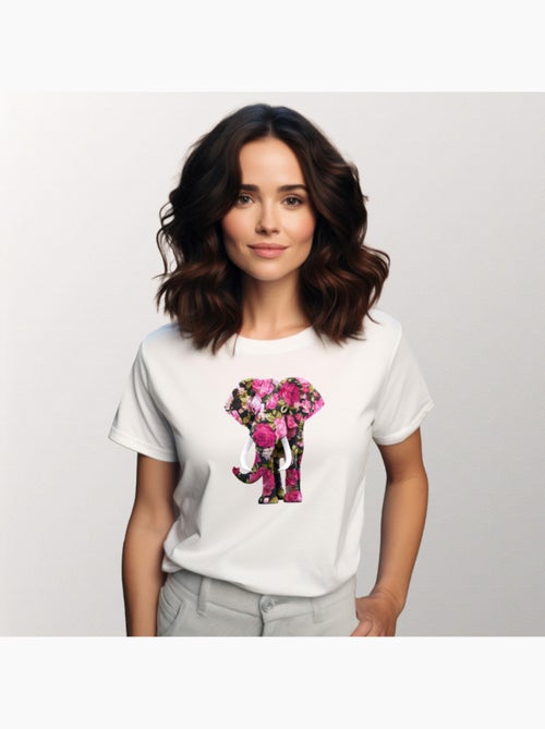 Camiseta Mujer - FLORAL ELEPHANT - Kiabi Camiseta Mujer - FLORAL ELEPHANT - Kiabi
