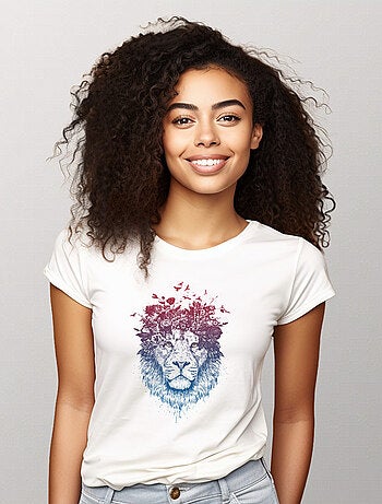 Camiseta Mujer - FLORAL LION