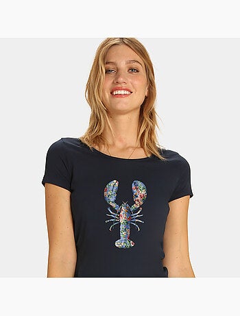 Camiseta Mujer - FLORAL LOBSTER