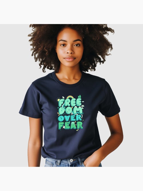 Camiseta Mujer - FREEDOM OVER FEAR - Kiabi