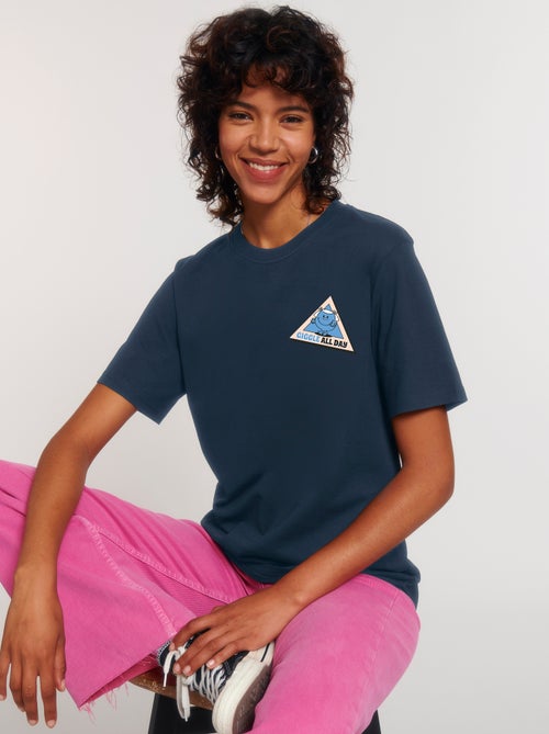 Camiseta Mujer - GIGGLE ALL DAY COEUR - Kiabi