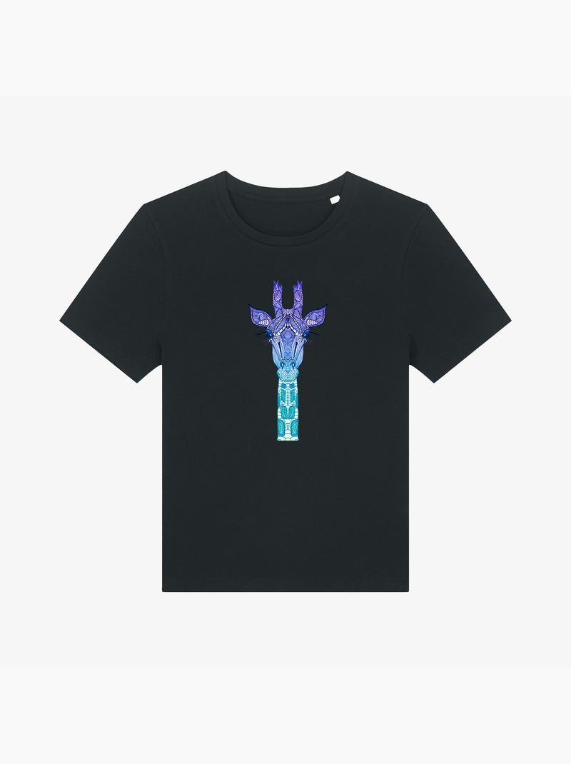 Camiseta Mujer - GIRAFFE MINT Negro - Kiabi