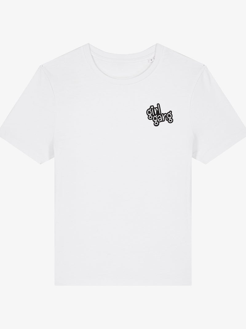 Camiseta Mujer - GIRL GANG CŒUR Blanco - Kiabi