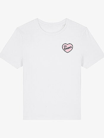 Camiseta Mujer - GIRL POWER PINK HEART