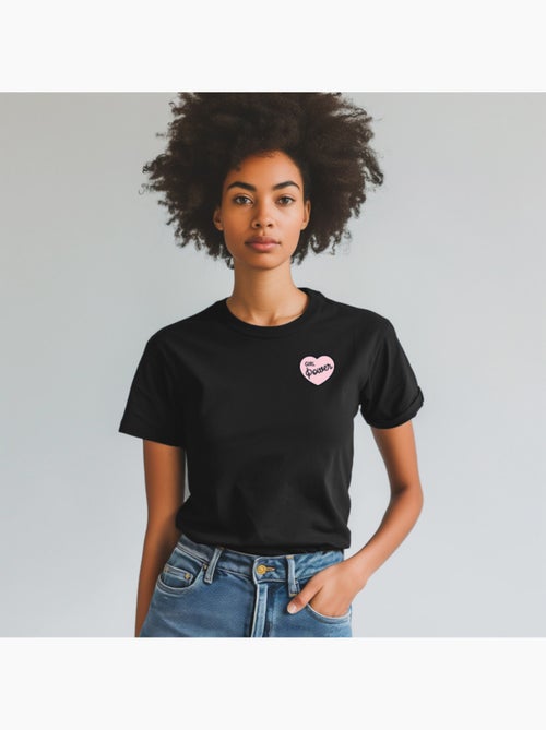 Camiseta Mujer - GIRL POWER PINK HEART - Kiabi Camiseta Mujer - GIRL POWER PINK HEART - Kiabi