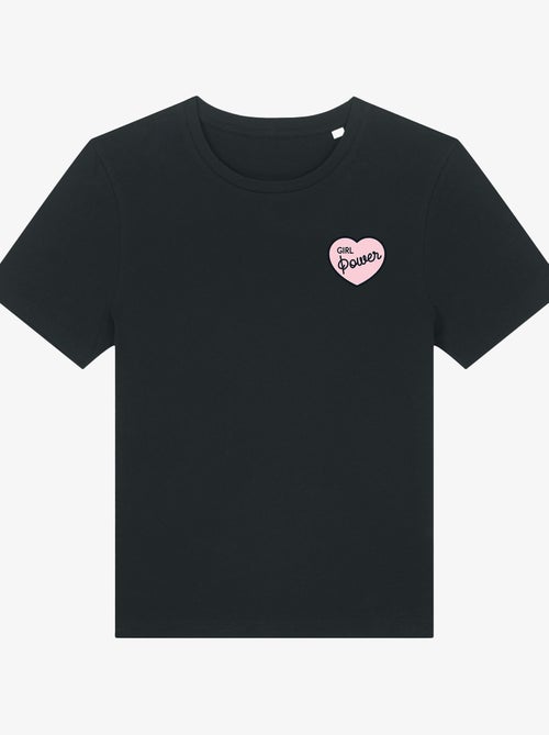 Camiseta Mujer - GIRL POWER PINK HEART - Kiabi Camiseta Mujer - GIRL POWER PINK HEART - Kiabi