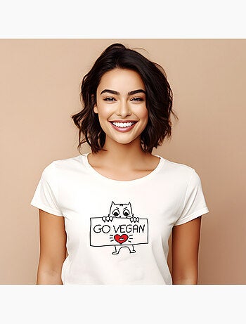 Camiseta Mujer - GO VEGAN