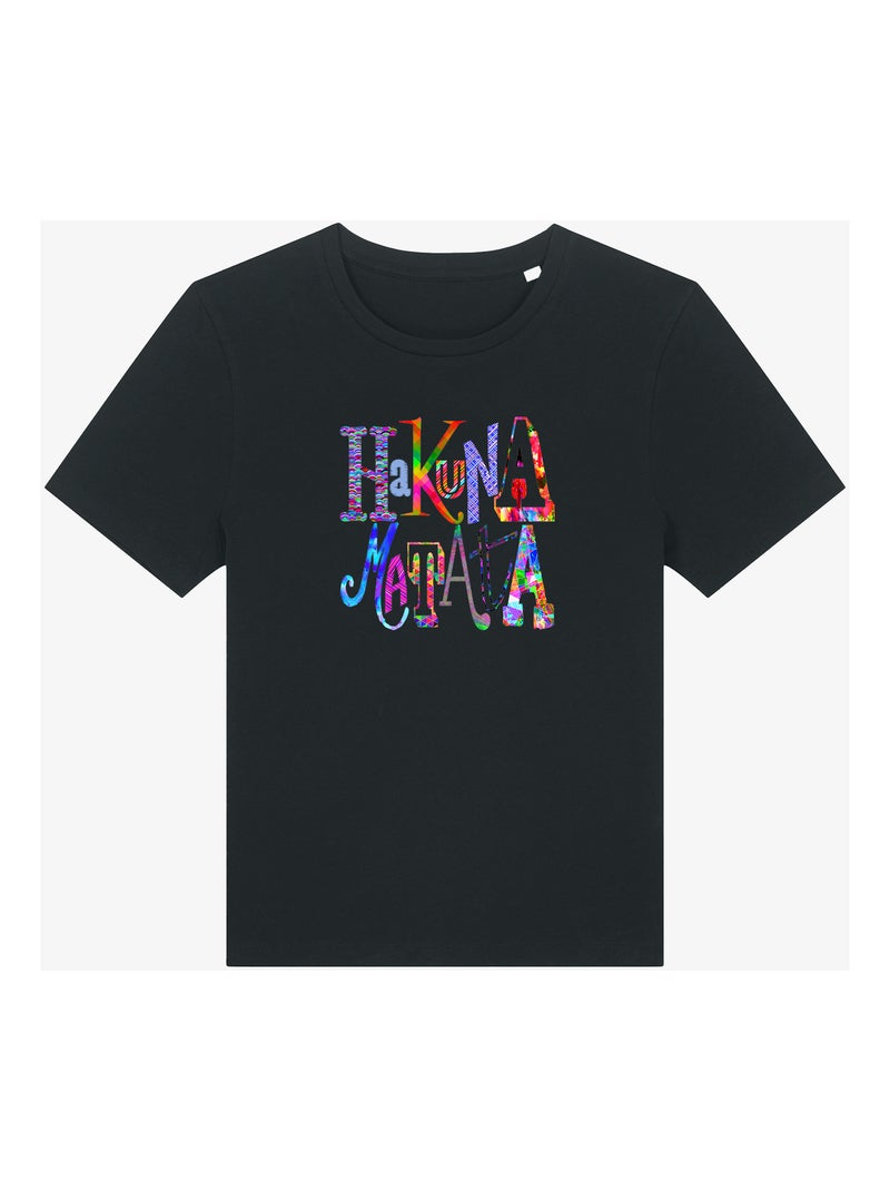 Camiseta Mujer - HAKUNA MATATA COLOR Negro - Kiabi