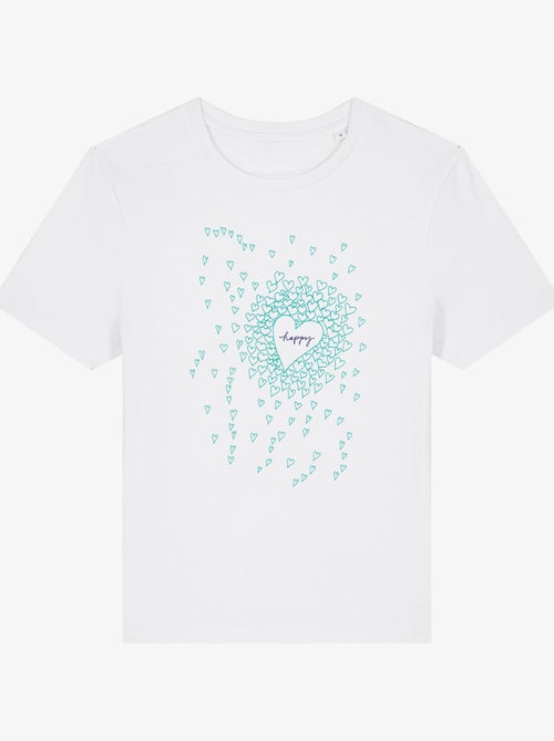 Camiseta Mujer - HAPPY HEARTS - Kiabi Camiseta Mujer - HAPPY HEARTS - Kiabi