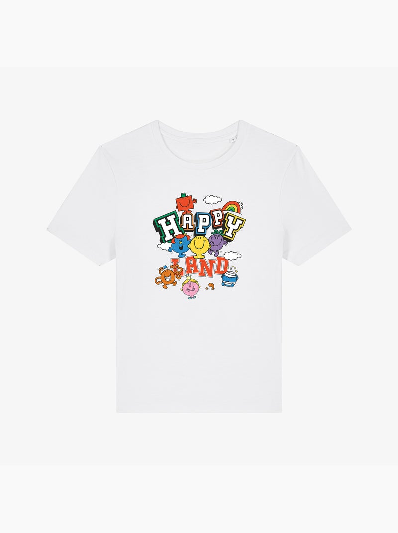 Camiseta Mujer - HAPPY LAND Blanco - Kiabi