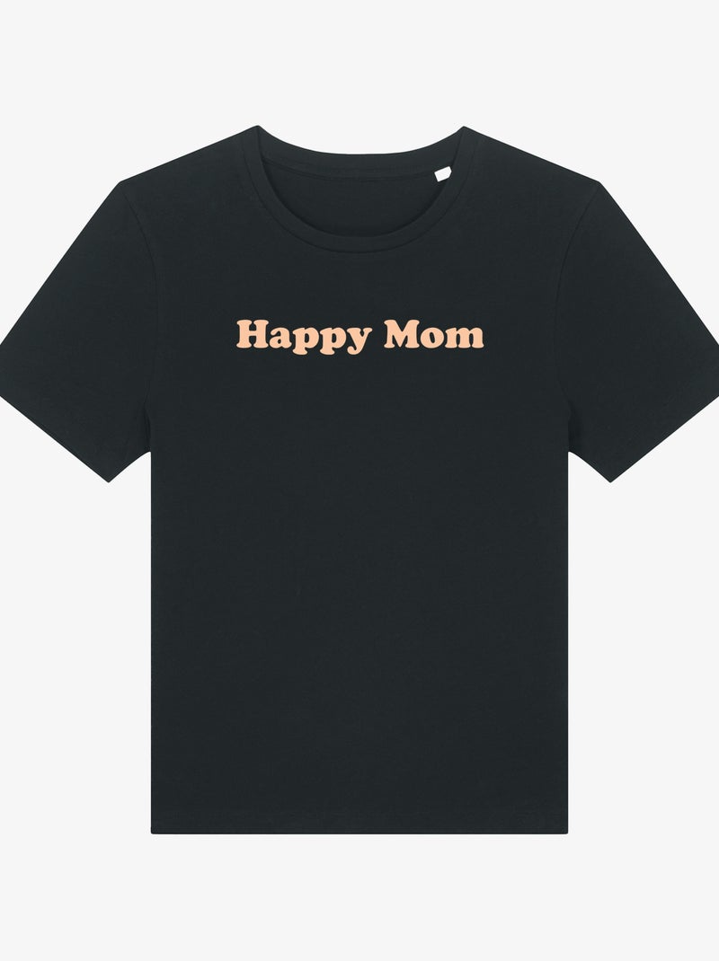 Camiseta Mujer - HAPPY MOM Negro - Kiabi