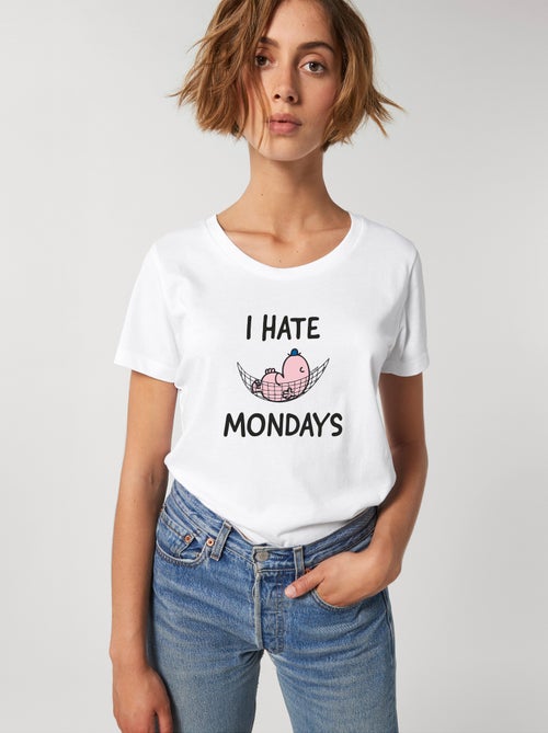 Camiseta Mujer - I HATE MONDAYS - Kiabi