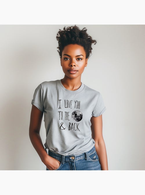 Camiseta Mujer - I LOVE YOU TO THE MOON - Kiabi